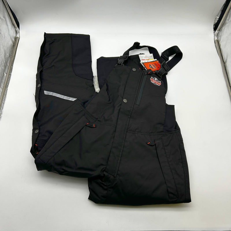 Ergodyne N-Ferno 6471 Thermal Bibs Overalls Size Small Black 41212 Reflective