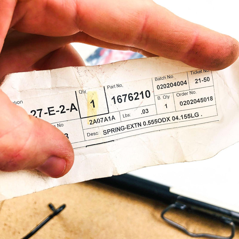 Simplicity 1676210 Extension Spring .555 ODX x 4.155LG OEM NOS Replcd 1676210SM 2