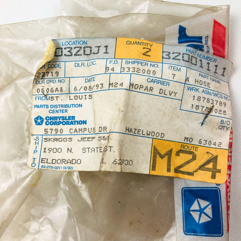 Mopar 32001111 Hose Rubber OEM New Old Stock NOS 3200 1111 8