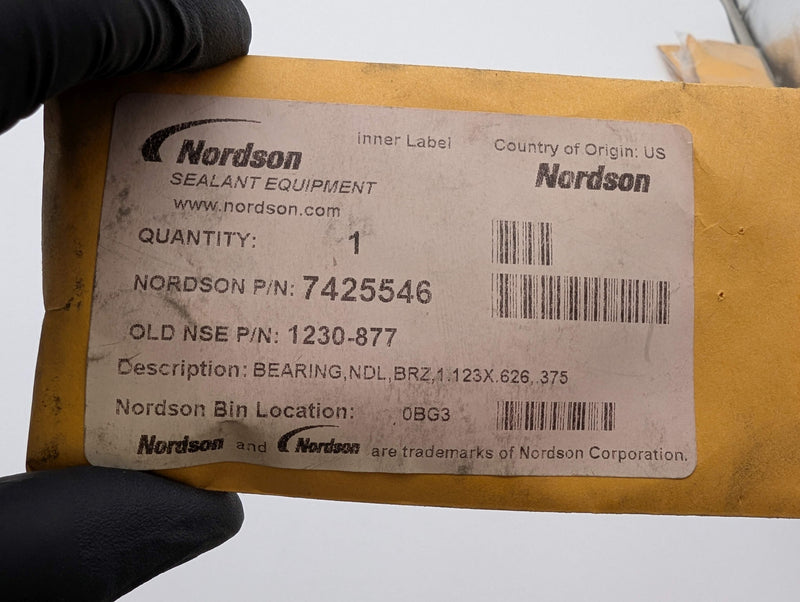 Nordson 7425546 Needle Bearing Bronze 1.123 x .626 x .375 for 087 Series Valve