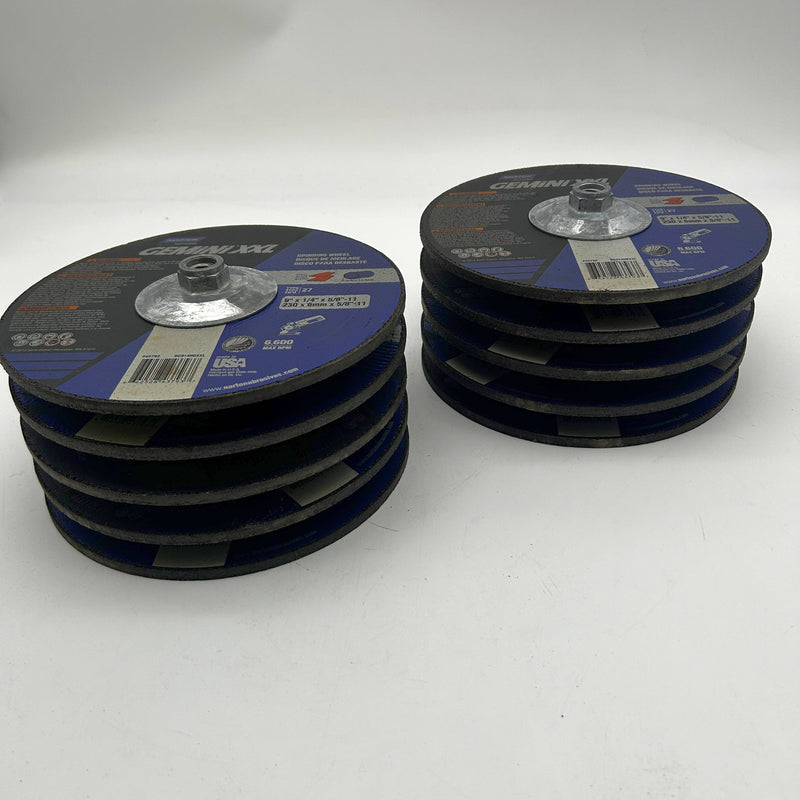 Norton 66252843793 Grinding Wheel 9in x 1/4in x 5/8"-11 Type 27 Gemini XXL 10pk
