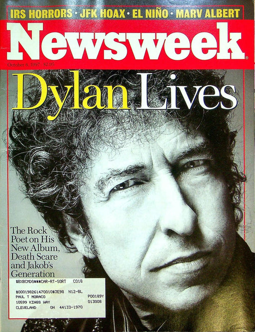 Newsweek Magazine October 6 1997 Bob Dylan Reinvented IRS Scandal El Nino Storm 1