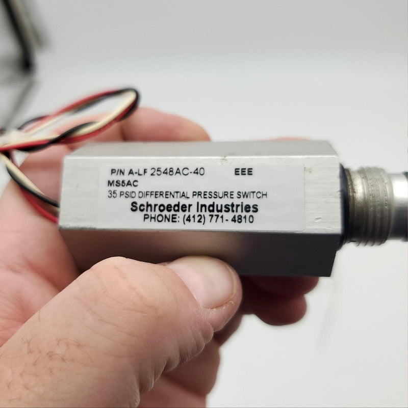 Schroeder A-LF 2548AC-40 Differential Pressure Switch 35PSID 4