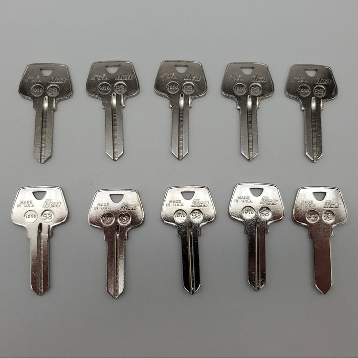 10x Ilco 1010 Key Blanks For Some Sargent Locks S3 EZ Nickel Plated USA Made 3