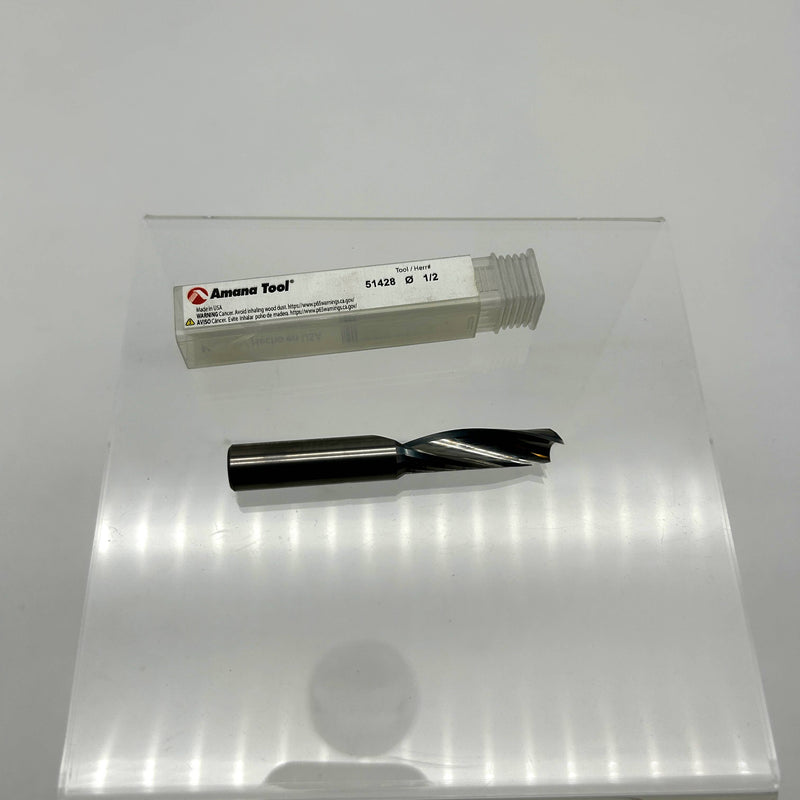 Amana Tool 51428 Router Bit 1/2 Dia x 1-5/8 LOC x 3-1/2 OAL Solid Carbide