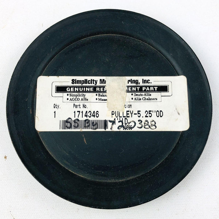 Simplicity 1714346 Pulley 5.25 OD x 1.0 ID OEM NOS Replaced by 1720388SM