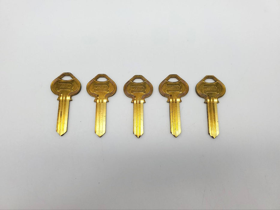 5x Russwin N9-6PIN-10 Key Blanks Obverse N9 Keyway Brass 6 Pin NOS 3