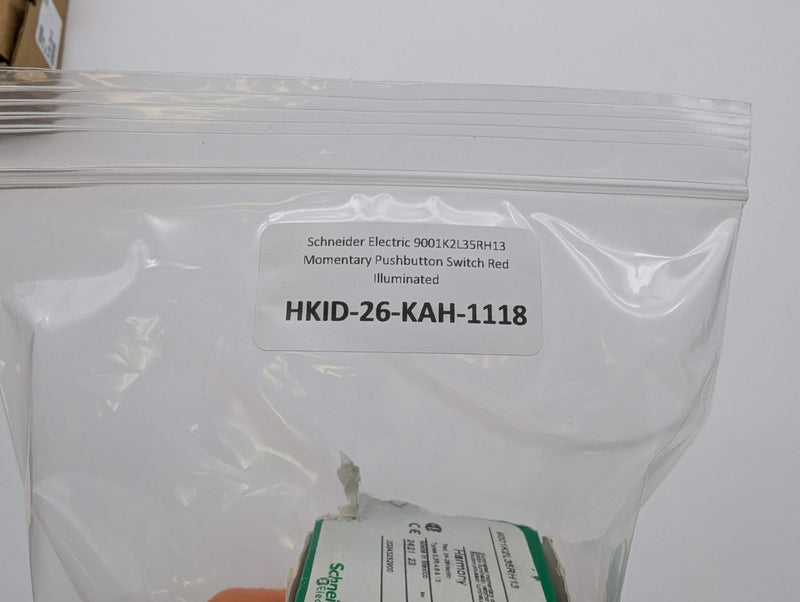 Schneider Electric 9001K2L35RH13 Momentary Pushbutton Switch Red Illuminated