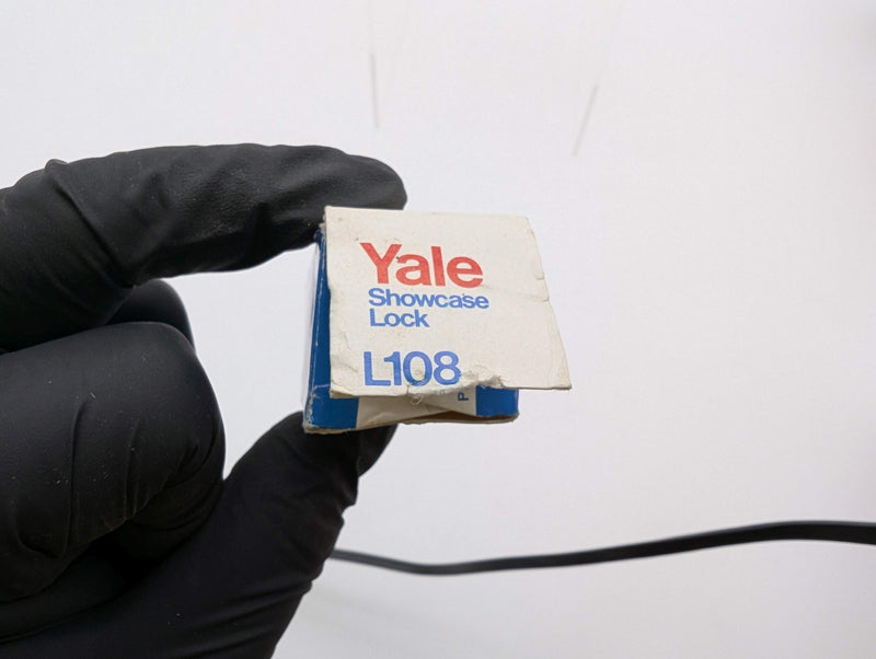 Yale L108 Glass Display Lock Satin Chrome Finish w/ 2 Keys Keyed Differently