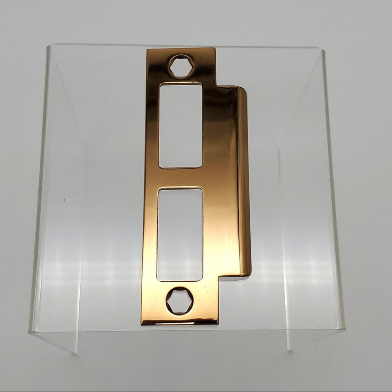 Schlage 10-072 Mortise Strike Bright Bronze 4-7/8" H x 13/16" Lip L9000 Mortise 1