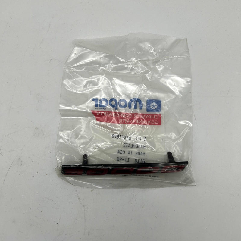 Mopar 4451678 Nameplate Dodge Badge Emblem Red Black OEM New NOS Sealed 7
