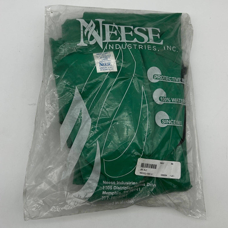 Neese 96AJ Jacket Size Large Chemical Shield Flame Resistant w/ Hood Green 1