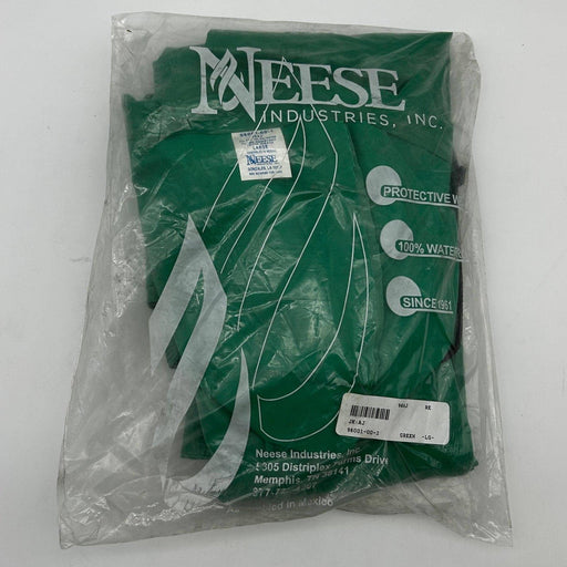 Neese 96AJ Jacket Size Large Chemical Shield Flame Resistant w/ Hood Green 1