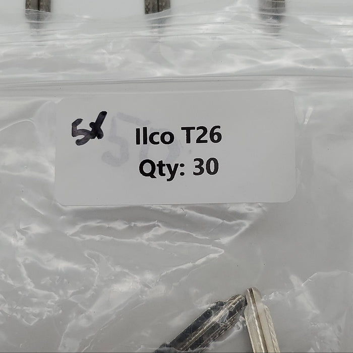 5x Ilco TA26 Key Blanks for Some Toyota Vehicles Nickel Plated NOS 4