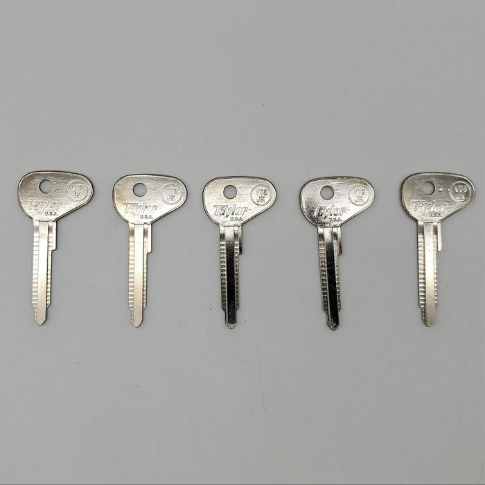 5x Taylor V78 JK Key Blanks Nickel Plated Fits Volkswagen USA Made 3