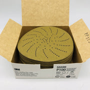 3M 55599 Clean Sanding Disc 5in P100 Hookit 236U Hook & Loop Aluminum Oxide 50pk 3
