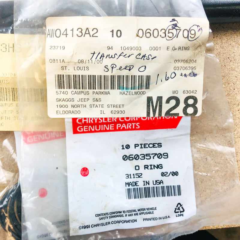 Mopar 6035709 O Ring Trans Speedo Adapter OEM NOS Jeep Cherokee XJ 1997-99 1ct 3