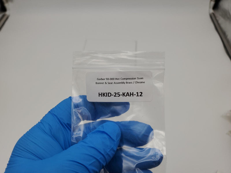 Gerber 98-000 Hot Compression Stem Bonnet & Seat Assembly Brass / Chrome 7