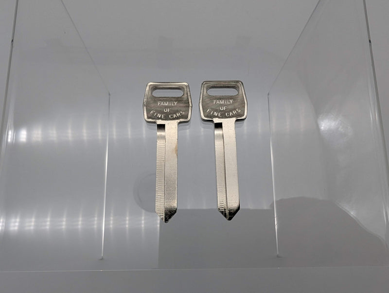 2x Ford Original Ignition Key Blanks Oval Logo Older Thunderbird Heavy Trucks 2
