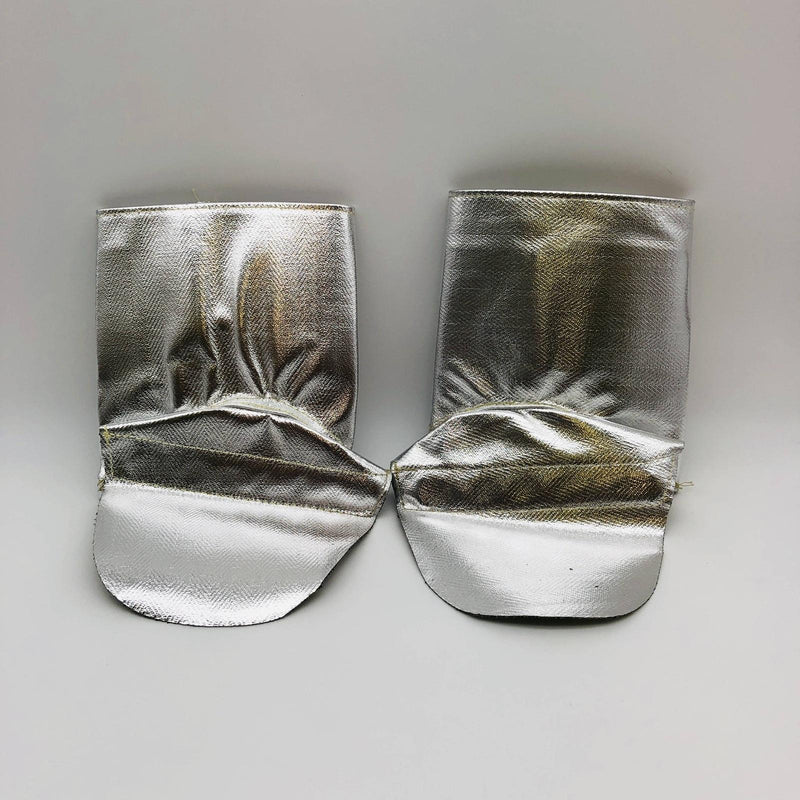 National Safety Apparel L09NJNJVCFSLG Silver Spat Large Hook Loop Aluminized OPF 6