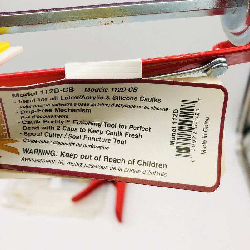 Newborn Brothers 112D Caulk Gun 1/10 Gal Drip Free EZ Thrust Red Lot of 2 3