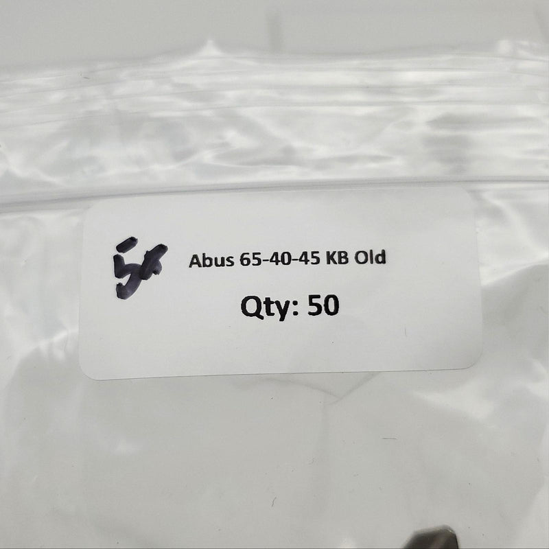 5x Abus 65-40-45 KB Padlock Key Blanks Keyway Nickel Plated Old Style 90240 NOS 3