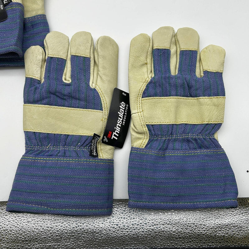 PIP 78-3927 Leather Palm Gloves Sz Large Pigskin w/ 3M Thinsulate Liner 6 Pairs