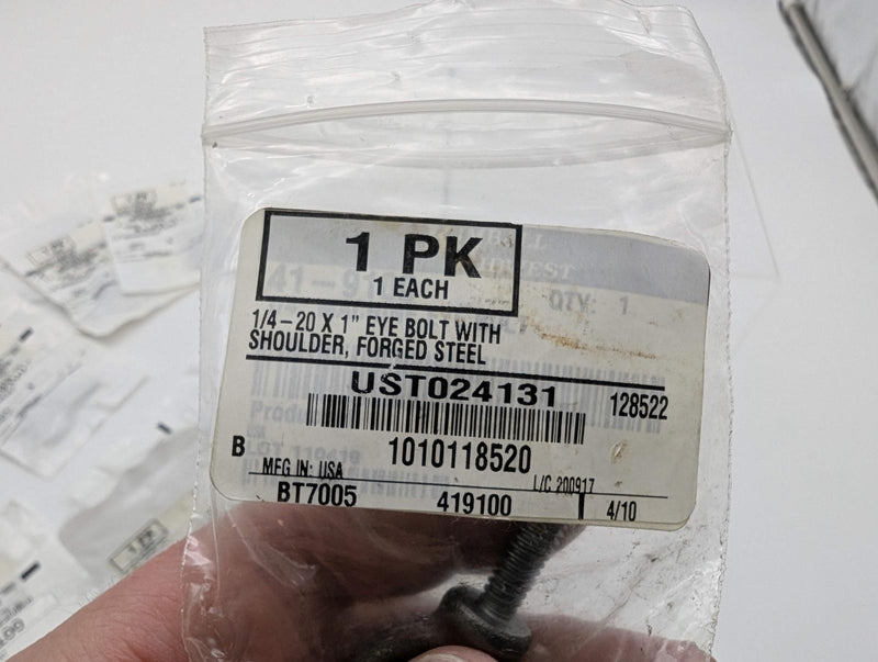 Kimball Midwest 1/4"-20 x 1" Shouldered Machine Eye Bolts 500 lbf Pack of 9 4