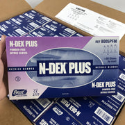 Showa 8005PFM N-DEX Plus Disposable Nitrile Glove 7-8 Medium Powder Free 1000pcs 1