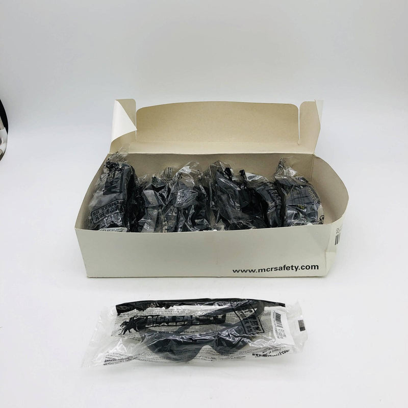 MCR Safety DL1150 Safety Glasses Black Lens Clear Nose Orbital Lightweight 9pk 10