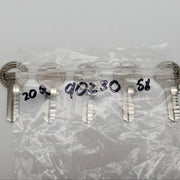 5x Abus 65/30 KB Old Padlock Key Blanks #90230 Nickel Plated Old Profile 4