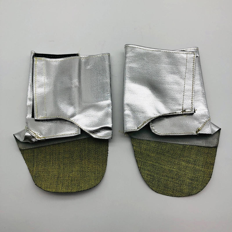 National Safety Apparel L09NJNJVCFSLG Silver Spat Large Hook Loop Aluminized OPF 5