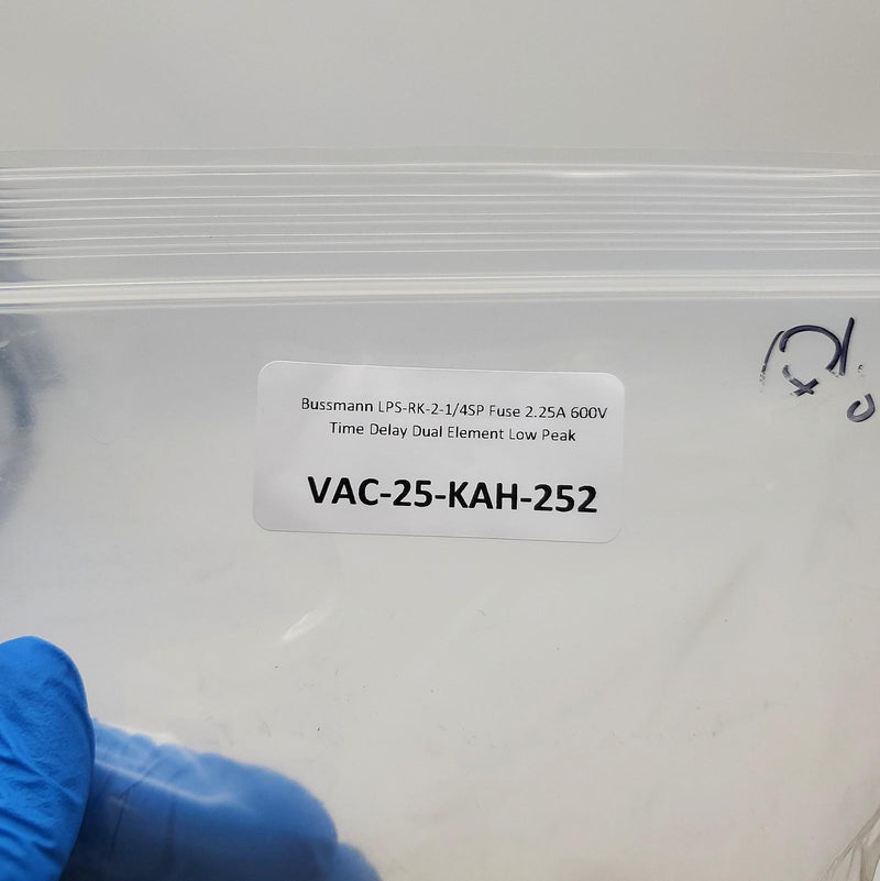 Bussmann LPS-RK-2-1/4SP Fuse 2.25A 600V Time Delay Dual Element Low Peak 4