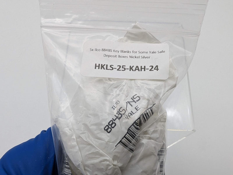 5x Ilco 884BS Key Blanks for Some Yale Safe Deposit Boxes Nickel Silver 4