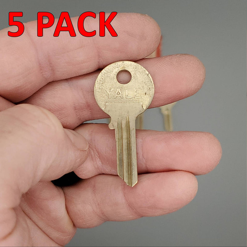 5x Yale RN10 1/2 Key Blanks JH Keyway Nickel Silver 4 Pin NOS
