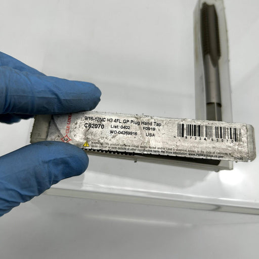 2pk Cle-Line C62070 Plug Hand Tap 9/16-12NC H3 4 Flute General Purpose List 0402 2