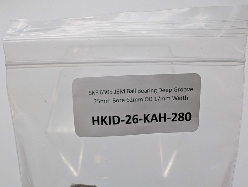 SKF 6305 JEM Ball Bearing Deep Groove 25mm Bore 62mm OD 17mm Width 5