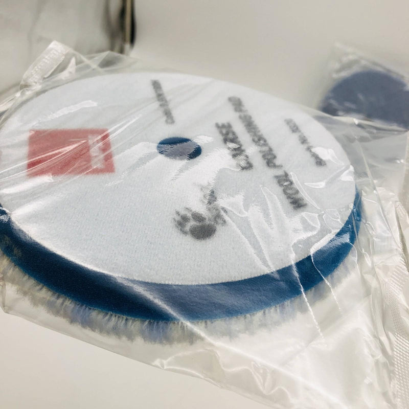 2pk Rupes 9.BW180H Coarse Blue Wool Pad 170mm - 6.75in Big Foot Polishing 5