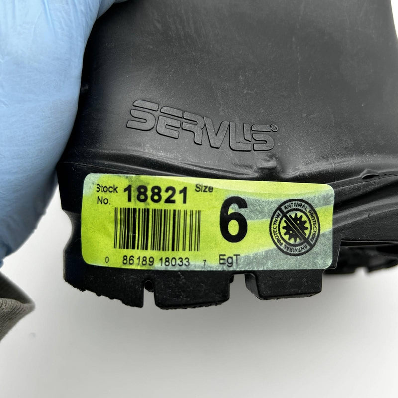 Honeywell Servus 18821 Steel Toe Rubber Boot Size 6 Waterproof Black Knee 16" 3