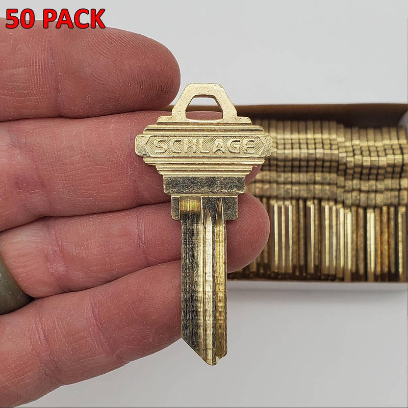 50x Schlage Key Blanks 35-100 F Keyway Nickel Silver 5 Pin Standard Bow NOS 1