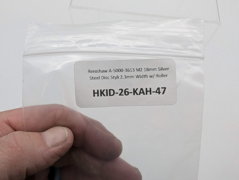 Renishaw A-5000-3613 M2 18mm Silver Steel Disc Styli 2.3mm Width w/ Roller