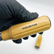 Vessel 350-9-200 Flat Head Screwdriver Wood Handle Tang-Thru S/D Long Shank 2pk 2