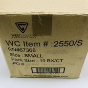 West Chester 2550 Disposable Gloves Small Posi Shield PF Latex 10 Boxes/Case 5