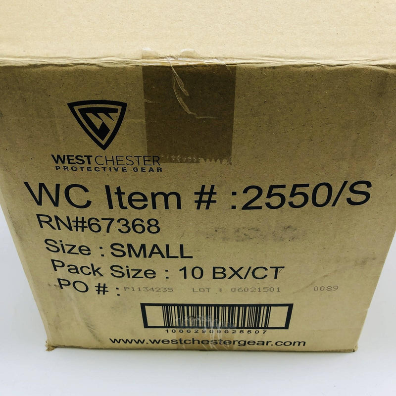 West Chester 2550 Disposable Gloves Small Posi Shield PF Latex 10 Boxes/Case 5