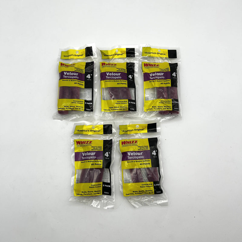 Whizz 51012 Purple Velour Mini-Roller Cover 4" 3/16 Nap No Matt Lot of 5 2-Pks