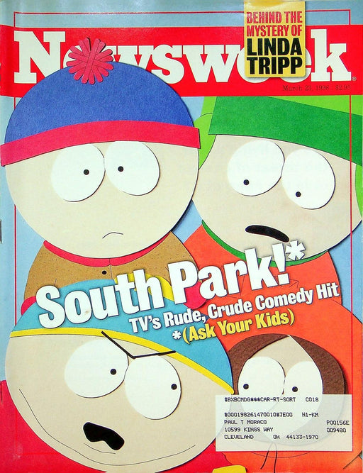 Newsweek Magazine March 23 1998 South Park Cartoon Tv Show Commedy Rude Crude 1