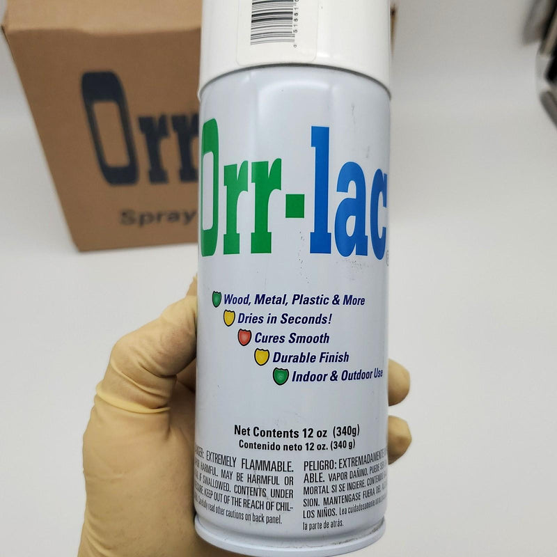 Orr-lac Indoor Outdoor Spray Paint Flat Black Heavy Duty 10-904 12 oz Pack of 12 2
