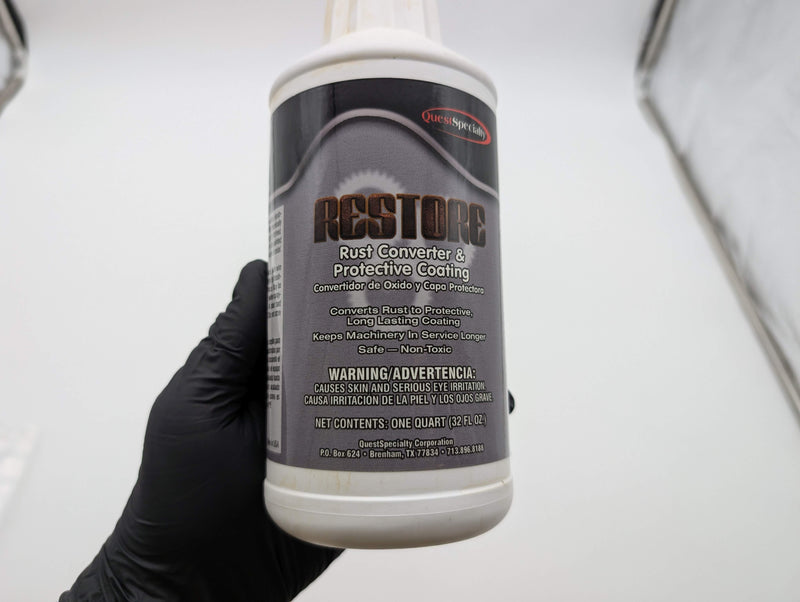 Quest Restore Rust Converter & Protective Coating Non Toxic 32oz Bottle 2 Pack
