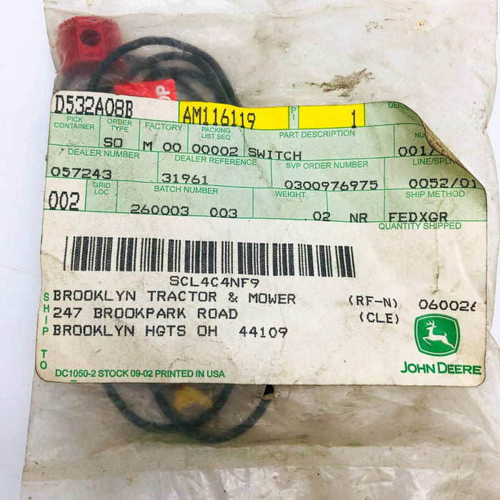 John Deere AM116119 Switch OEM New Old Stock NOS Sealed 6