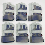 MCR Safety 1400 Split Leather Palm Work Gloves Size XL Safety Cuff 2.5"L 6 Pair 1